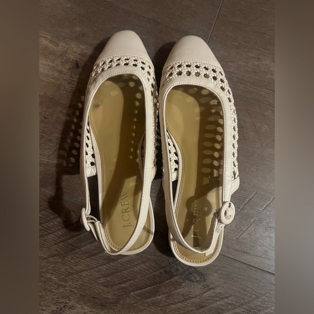 J. Crew Cream Slingback Flats - Picture 7 of 9